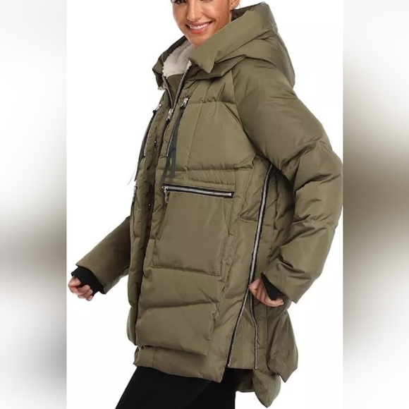 Hooded Puffer Down Jacket Coat 3XL - Picture 2 of 15